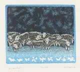 Dora Helen Mackie, In Winter #20/50, colour etching on paper