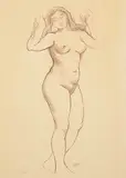 Aristide Maillol, Untitled - Figure Study, lithograph on paper