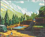 Margaret Shelton, Upper Hot Springs, Banff #75/200
