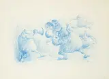 Edward Norman Yates, Untitled - Yelling Match, 1964, coloured pencil on paper