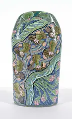 Jane Gosun Peiser, Women Flying and Swimming, salt-glazed coloured porcelain