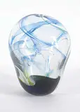 Robert D.M. Held, Blue Swirl Vase, 1980, glass