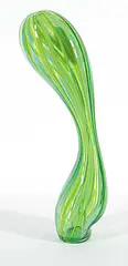 Jonathan Mossop, Green Shapely Vase, 2003, glass