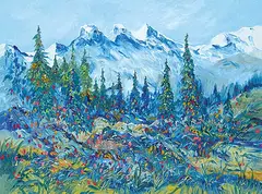 Errol Brimacombe, The Three Sisters, oil on canvas
