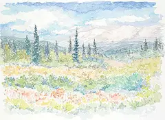 Nancy Day, Near the Top, 1990, watercolour on paper
