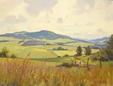 In the Foothills by Roland Gissing, oil on canvas board, sold Apr 2015