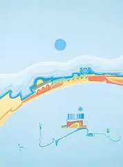 Alex Janvier, September Haze, acrylic on canvas