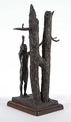 Harry O'Hanlon, Offering to the Medicine Tree #4/25, 1980, bronze sculpture
