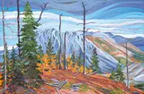 Ann Y. Perodeau, Seeking Mist Mtn., oil on wood board