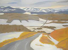 Road Through the Hills No. 1 by John Harold Thomas Snow, 1980, oil on canvas, sold Apr 2015