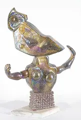 James Norton, Untitled - Diva #7 [Creature Series?], 1988, glass and marble sculpture