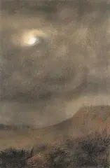 Ronald John Spickett, October Moon, pastel and watercolour on paper