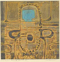 Tib Beament, Etruscan Bronze #ETAT 3, 1964, colour etching on paper