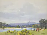 James MacLaren, Lognant Hill On the Tay, watercolour on paper