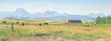 Jean Pilch, At the Foot of the Mountain, 1995, pastel and pencil on paper