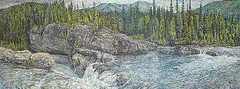 Jack Rigaux, Untitled - Elbow Falls, 1981, acrylic on canvas