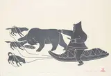 Patrick Akovak, Hunter Meets Hunter #51/51, 1968, stonecut on paper