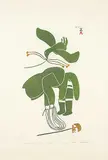 Pitseolak Ashoona, Woman and Bird with Berries #1/50