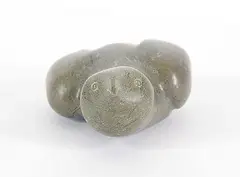Tayarak Papigatok, Untitled - Bird with Wide Wings, green stone carving