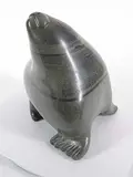 Charlie Qittusuk, Untitled - Walrus, green stone carving