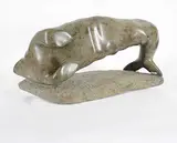 Nalenik Temela, Untitled - Playful Whale, 1979, light green stone carving