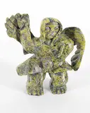 Tytosie Tunnillie, Shaman, 1996, green stone carving