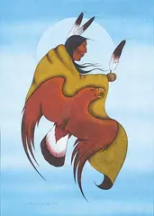 Isaac Bignell, Untitled - Chief and Eagle, 1987, acrylic on paper