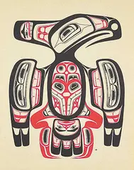 Thunderbird by Robert Davidson, 1970, colour silkscreen on paper, sold Mar 2015