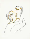 Daphne Odjig, Passion of Love, 1979, ink and watercolour on paper