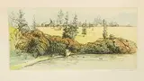 Caroline Armington, Windermere [Village - British Columbia] Canada, 1911, colour etching on paper