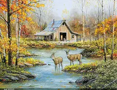 Bob Barnes, Autumn Passage, oil on board