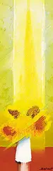 Emile Bellet, Tournesols Verts, 2003, oil on canvas
