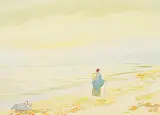 James Blomfield, Untitled - A Stroll Down the Beach [possibly Emily Carr], watercolour on paper