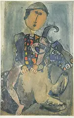 Rodo Graciela Boulanger, Untitled - Boy on a Goat #55/100, colour etching on paper