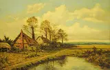Arthur Cotter, A North Umbria Cottage, oil on canvas