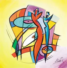 Alfred Gockel, Over the Rainbow, 2005, acrylic on canvas