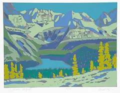 Illingworth Kerr, O'Hara Night #93/150, colour silkscreen on paper