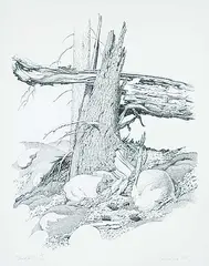 Ernest Friedrich Lindner, Deadfall #38/60, 1975, lithograph on paper