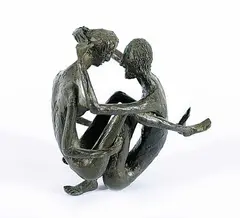 Almuth Lütkenhaus, Untitled - Rocking and Rolling, bronze sculpture