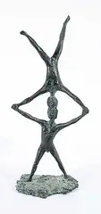Almuth Lütkenhaus, Untitled - Balancing Act, bronze sculpture