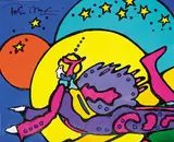 Peter Max, Untitled - Zen Max Series - Flying Through the Universe
