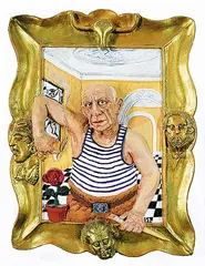 Wayne McLean, Untitled - Picasso, Self Portrait #4/20, 1998, painted plaster relief