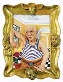 Wayne McLean, Untitled - Picasso, Self Portrait #4/20, 1998, painted plaster relief
