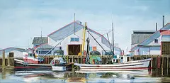 William McMurray, Steveston, 1982, acrylic on wood board