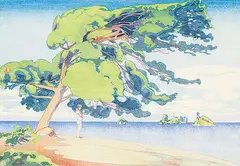 Walter J. Phillips, Lake of the Woods, colour wood block on paper