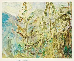 Frederick Varley, Tree Pattern, Kootenay Lake, B.C., photolithographic reproduction on paper