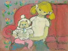 William Arthur Winter, The Sitter, oil on canvas board