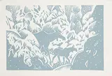 Winter by Illingworth Kerr, lino block on paper, sold Nov 2014