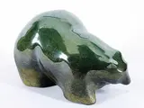 Tony Evans, Glazed Green Raku Bear, glazed raku