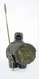 Untitled - Knight in Armour by Johanna Eleonore Rothschild, glazed ceramic sculpture, sold Nov 2014